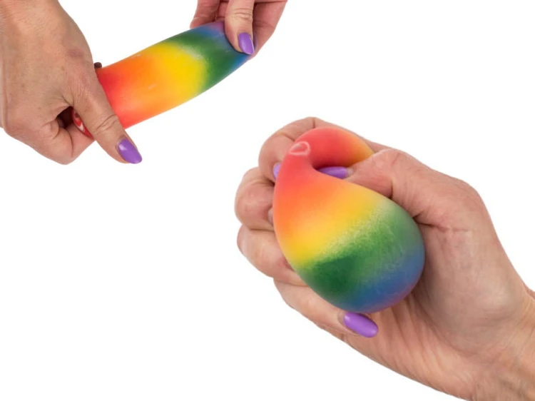 Antystresowa piłeczka do ściskania Tęczowa Gniotek 1.jpg