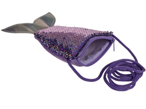 Saszetka na szyję Syrena cekiny Suwak Portmonetka 1.jpg