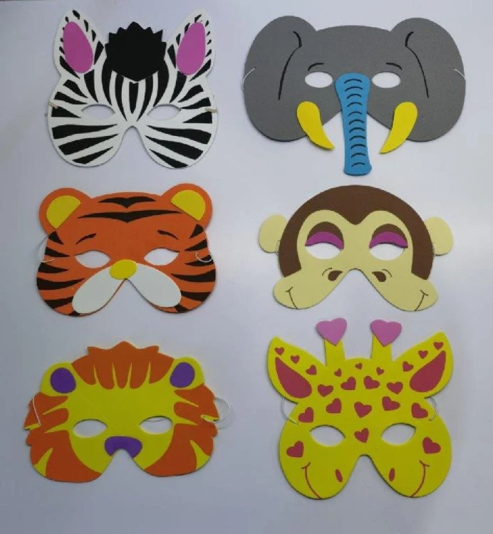 Maska - zwierzęta safari mix Piankowa Dziecięca 2.jpg