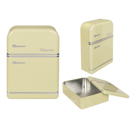 Kremowe Metalowe Pudełko lodówka Kuchenne Pojemnik (1).png
