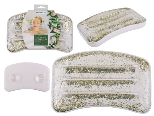 Podgłówek do Wanny srebrny brokat Poduszka kąpiel .jpg