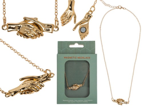 Magnetyczny Naszyjnik dłonie Wisiorek Łańcuszek .jpg
