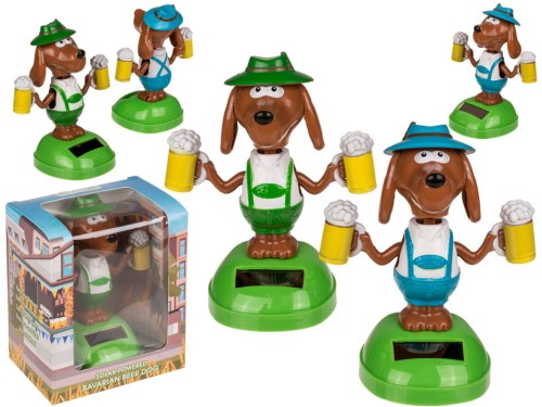Figurka solarna Pies Bawarski z piwem Oktoberfest 2.jpg