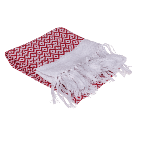Ręcznik fouta czerwono-biały 45x70 cm Sauna Basen (2).png