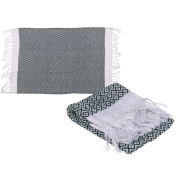 Ręcznik fouta zielono-biały 45x70 cm Sauna Basen (1).png