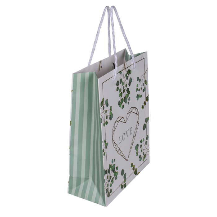 Torba prezentowa LOVE 18 x 8 x 23 cm biała zielona (2).png