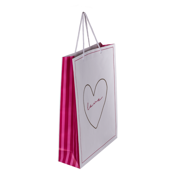 Torba prezentowa LOVE 25x8,5x34 cm biała różowa (1).png