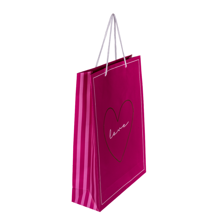 Torba prezentowa LOVE 25x8,5x34 cm biała różowa (5).png