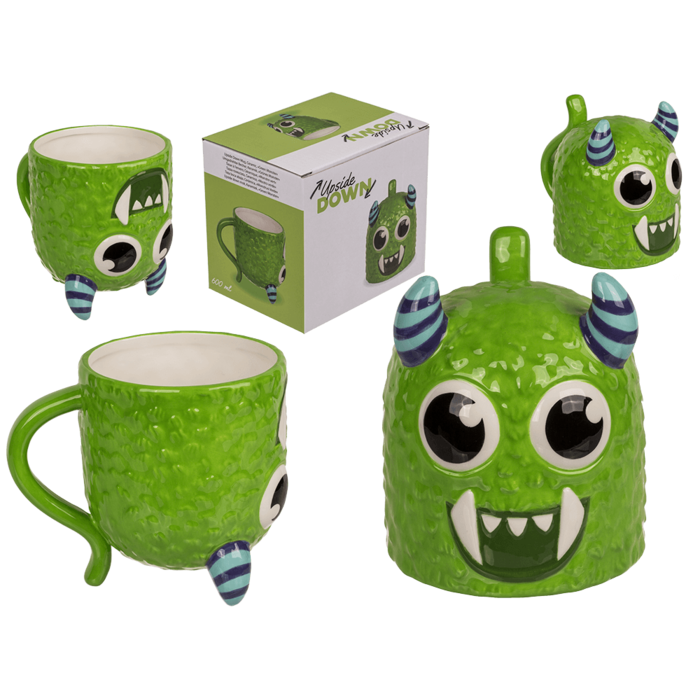 Kubek z odwróconą głową - Zielony Potwór 400 ml (1).png