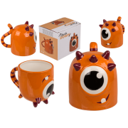 Kubek z odwróconą głową Pomarańczowy Potwór 400ml (1).png