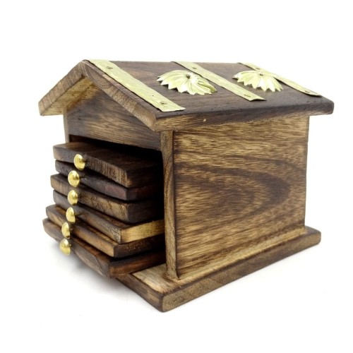 Drewniane podkładki pod kubki 6 szt + Stojak Domek (2).jpg