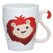 Porcelanowy Kubek z ogonkiem - Lew Zwierzęta 340ml (1).jpg