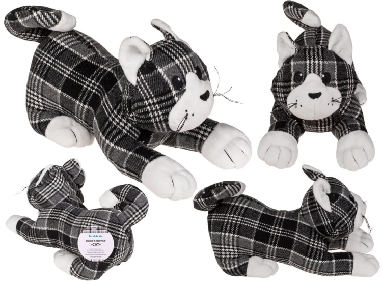 Stoper do drzwi Kot Podpórka Blokada Klin Kotek .jpg