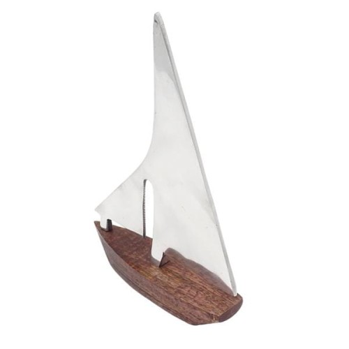 Figurka dekoracyjna jacht 27 cm Zagłówka Aluminium (2).jpg
