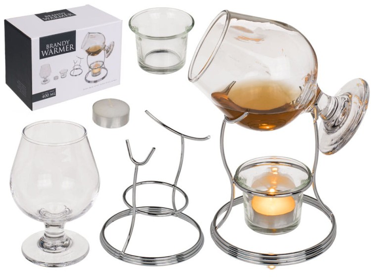 Podgrzewacz do Brandy z kieliszkiem Zestaw .jpg