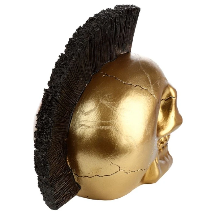 Figurka Złota Czaszka Punk Mohican Pank Irokez 15cm (4).jpg