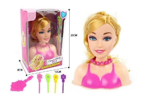 Lalka do czesania z akcesoriami S Głowa mix wzorów 1.jpg