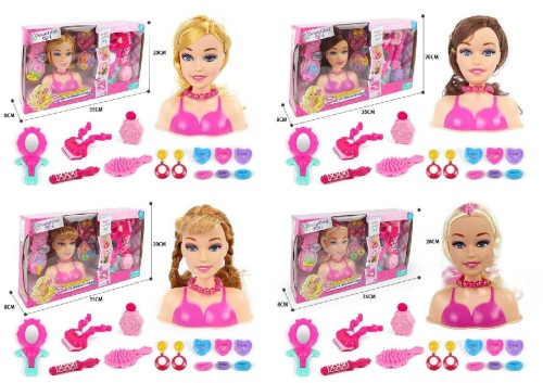 Lalka do czesania z akcesoriami L Głowa mix wzorów 2.jpg