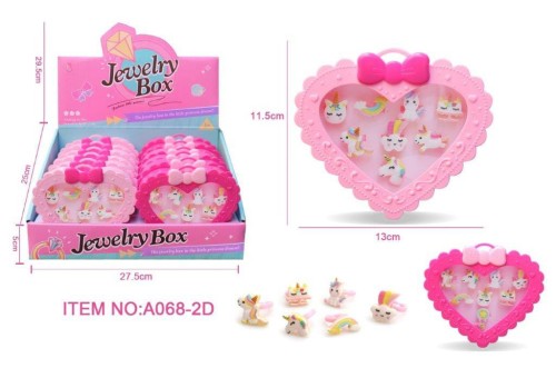 Pierścionki w pudełeczku 8szt zestaw Jednorożce II 2.jpg