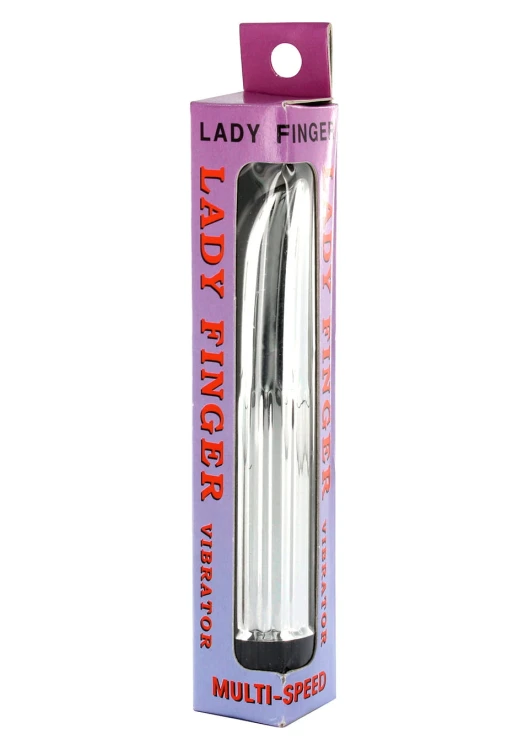Mini wibrator Lady Finger - srebrny 13cm Mały (2).jpg
