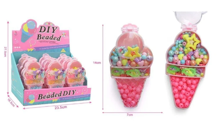 Zestaw koralików Lody zrób to sam Biżuteria dzieci 2.jpg