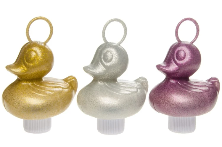 Kaczuszka do kąpieli z zawieszką Brokat duża mix 2.jpg