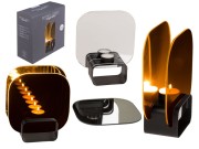 Świecznik na tealight czarne szkło Efekt Świetlny 2.jpg