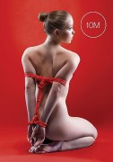 Japońska lina erotyczna 10m czerwona Sznur wiązanie (3).jpg