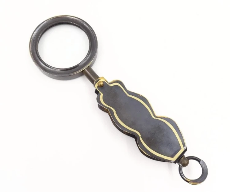 Prostokątna lupa w skórzanym etui Retro szkło 3x (5).jpg