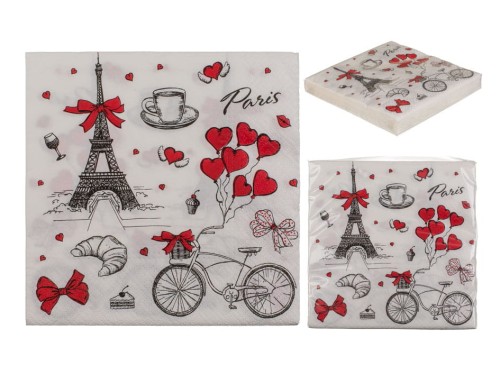 Serwetki Paryż Francja Wieża Eiffla 20szt na Stół .jpg