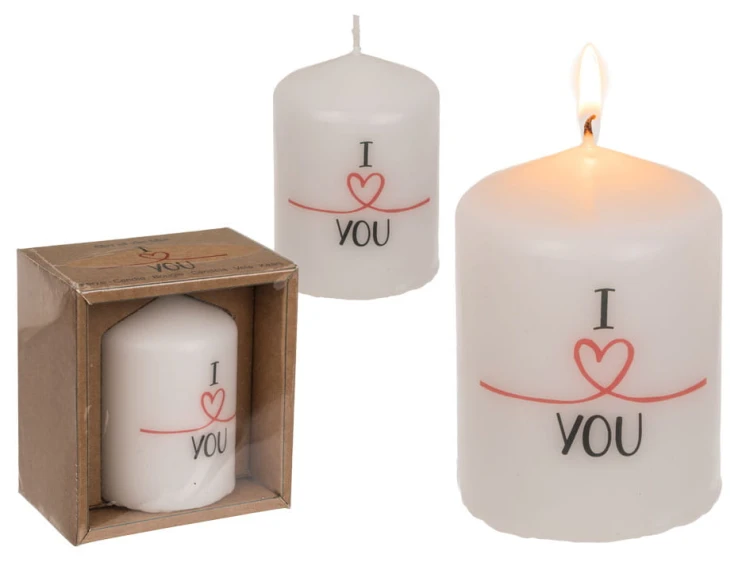 Świeca prezent - I love you Świeczka Walec Miłosna .jpg