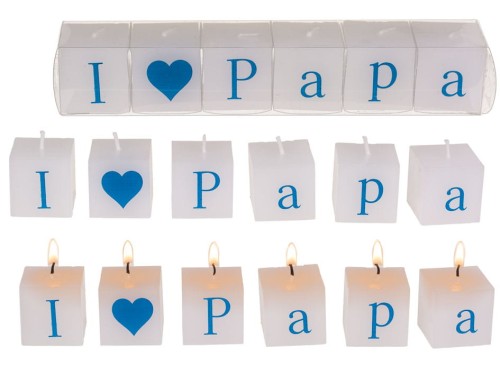 Świeczki napis - I love Papa Zestaw świec Literki .jpg