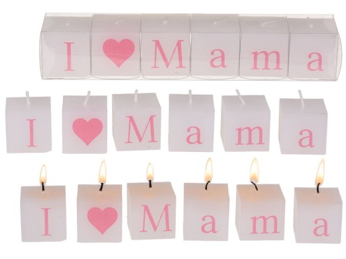 Świeczki napis - I love Mama Zestaw świec Literki .jpg