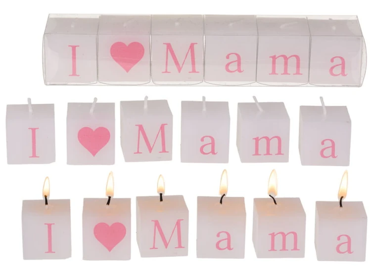 Świeczki napis - I love Mama Zestaw świec Literki .jpg
