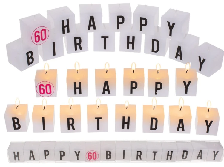 Świeczki napis - Happy Birthday 60 Zestaw Literki .jpg