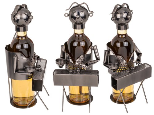 Metalowy stojak na butelkę Wina Wódki Król Grilla .jpg