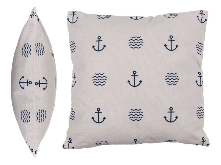 Dekoracyjna poduszka marynistyczna - biała Morska .jpg