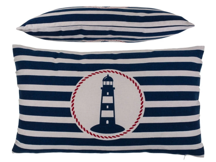 Dekoracyjna poduszka z latarnią 50x30 cm Morska .jpg