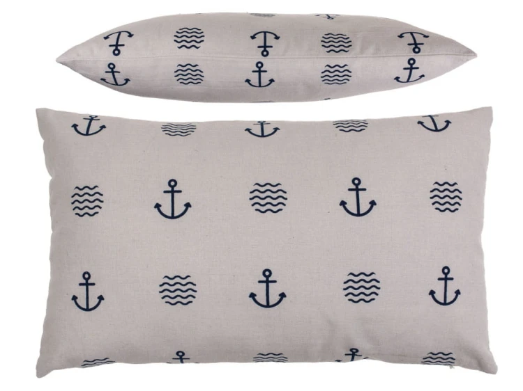 Dekoracyjna Poduszka Marynistyczna 50x30cm Biała .jpg