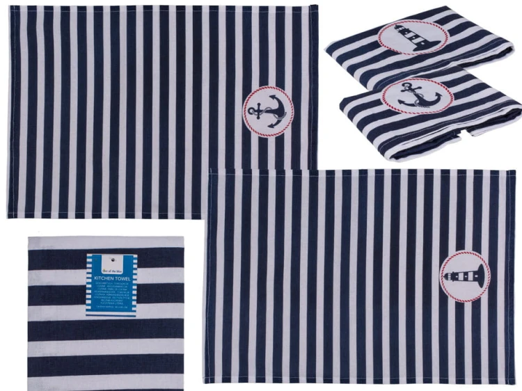 Ściereczka Ręcznik kuchenny marynistyczny 100% Bawełna 2.jpg