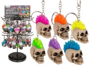 Brelok Czaszka punk mix kolorów z Irokezem Czacha 2.jpg