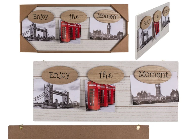 Ramka na 3 zdjęcia Enjoy the moment Wisząca Londyn .jpg