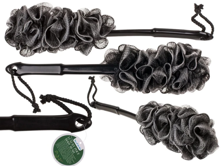 Luksusowa Myjka Siateczkowa długa rączka - czarna .jpg