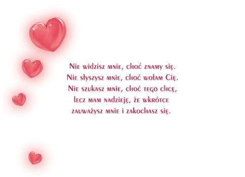 Karnet walentynkowy z kopertą Pocztówka Wierszyk 2