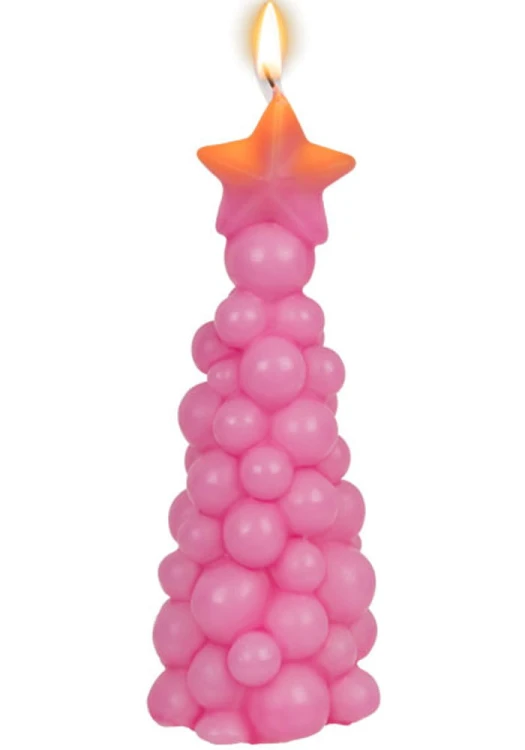Świeca bąbelkowa choinka 18 cm Świeczka Świąteczna 1.jpg