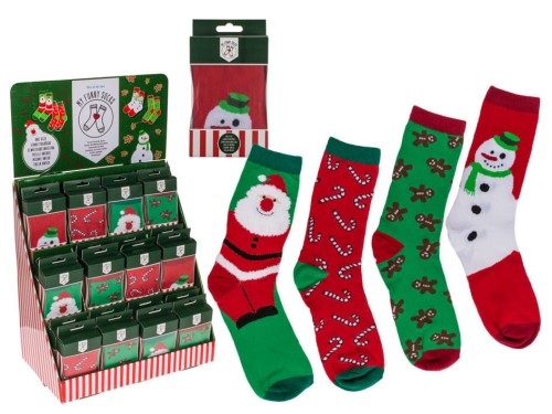 Skarpety Świąteczne rozm uniwersalny Różne wzory 2.jpg