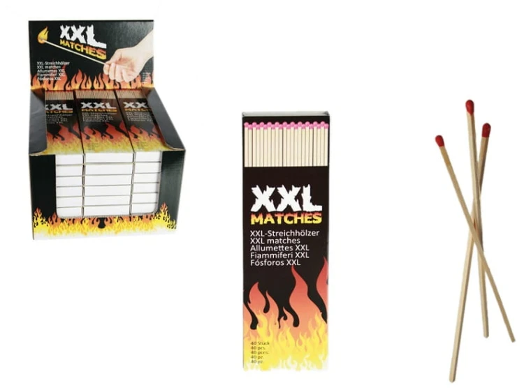 ZAPAŁKI XXL DŁUGIE 20 CM DUŻE XL 40 SZT ZNICZY 2
