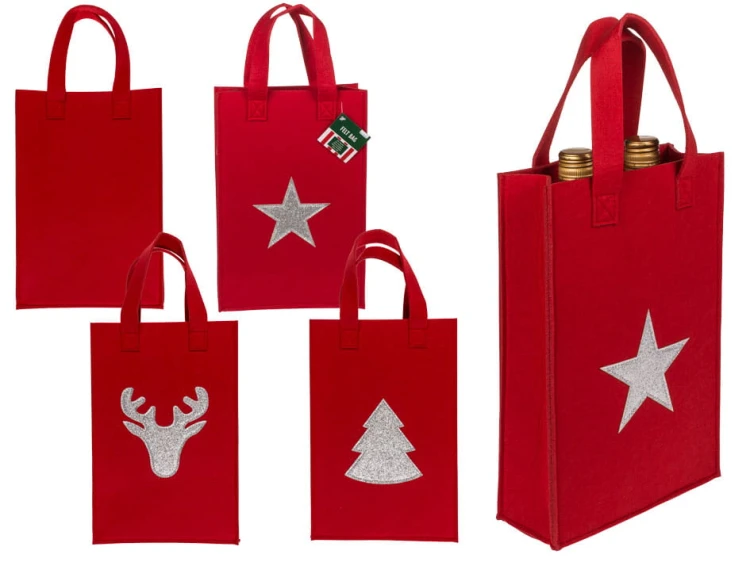 Torba prezentowa Boże Narodzenie z filcu Czerwona .jpg