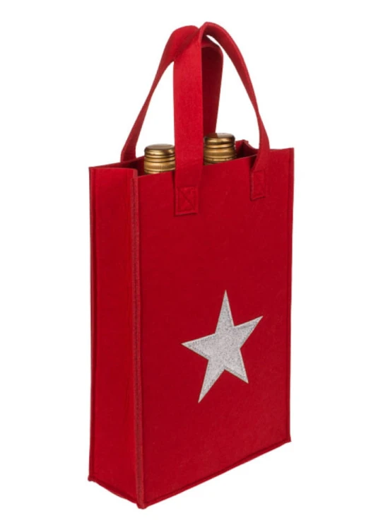 Torba prezentowa Boże Narodzenie z filcu Czerwona 1.jpg