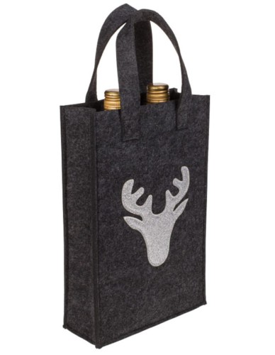 Torba prezentowa Boże Narodzenie z filcu Czarna 1.jpg